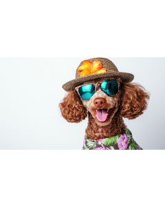 Hawaiian style hat for dogs